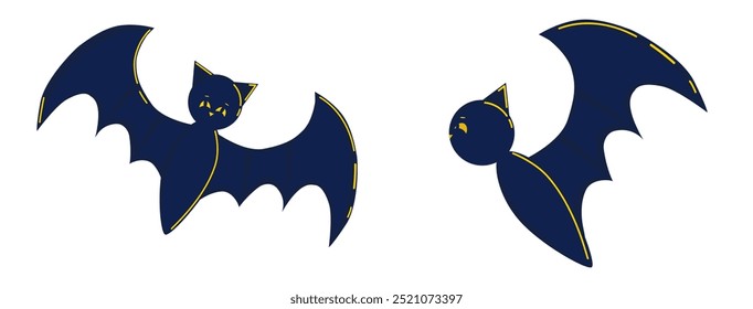Halloween bat collection, halloween vector bat element. 