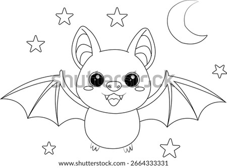 A Halloween bat coloring page