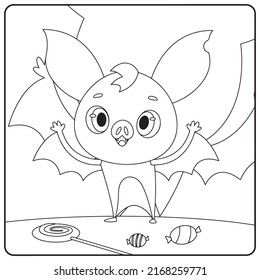 Halloween bat coloring pages for kids