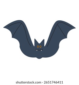 Halloween Bat. Creepy Holiday  element.Vector.