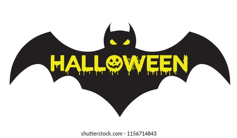 Halloween bat design illustration vector