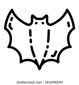 Halloween Bat Flat Icon Isolated On White Background