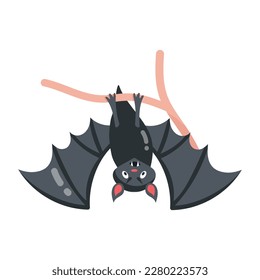 Pegatina plana de murciélago de Halloween, fácil de usar y editable 