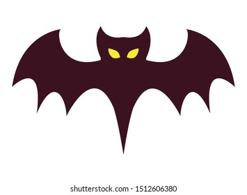 halloween bat flying animal icon vector illustration design