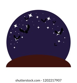 halloween bat flying icon