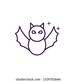 halloween bat flying isolated icon vector illustration design
