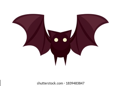 halloween bat flying isolated icon vector illustration design