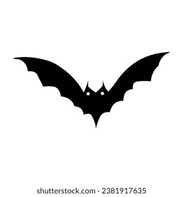 Halloween Bat flying make from paper cut on white background, Decorative Halloween concept