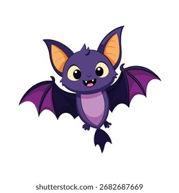 Murciélago de Halloween Ilustración vectorial voladora