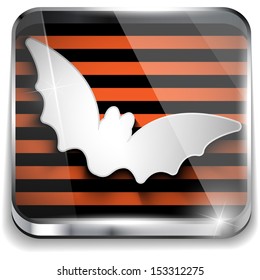 Halloween Bat Icon Button Application
