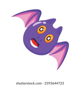 Halloween bat icon creatively designed in 3d style