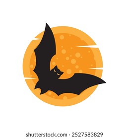 Halloween Bat icon flat design