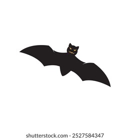 Icono de murciélago de Halloween diseño plano