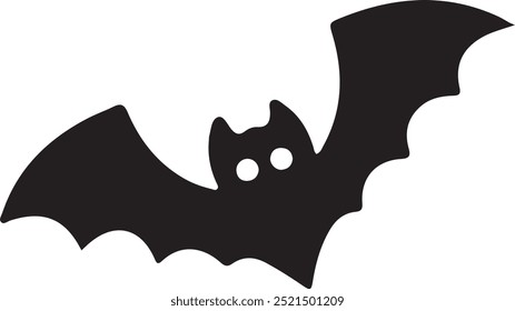 Icono de murciélago de Halloween. Icono de murciélago volador. Murciélago negro de la silueta