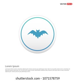 Halloween Bat icon Hexa White Background icon template