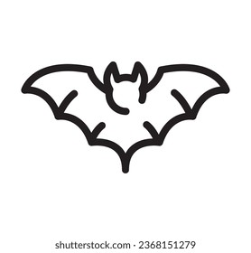 halloween bat icon lineal style