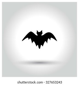 Halloween Bat icon
. Halloween pictogram elements collection.  simple minimal, flat, solid, mono, monochrome, plain, contemporary style. Vector illustration web internet design elements
