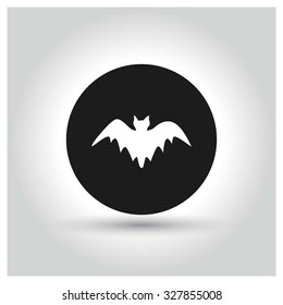 Halloween Bat icon. Halloween pictogram elements collection.  simple minimal, flat, solid, mono, monochrome, plain, contemporary style. Vector illustration web internet design elements