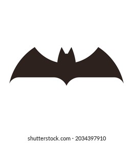 Halloween bat icon. Bat silhouette isolated on white background