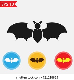 Halloween bat icon Vector.