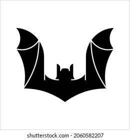 halloween bat icon, vector illustration isolated on white background. color editable