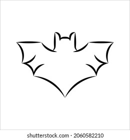 icono murciélago de halloween, ilustración vectorial aislada en fondo blanco. modificable por color