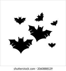 icono murciélago de halloween, ilustración vectorial aislada en fondo blanco. modificable por color