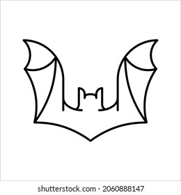 halloween bat icon, vector illustration isolated on white background. color editable