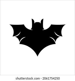 icono murciélago de halloween, ilustración vectorial aislada en fondo blanco. modificable por color