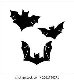 halloween bat icon, vector illustration isolated on white background. color editable