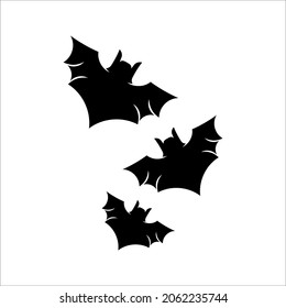 halloween bat icon, vector illustration isolated on white background. color editable