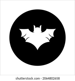 icono murciélago de halloween, ilustración vectorial aislada en fondo blanco. modificable por color
