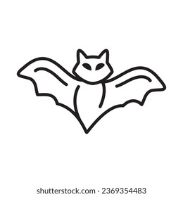 vector de icono de murciélago de halloween aislado