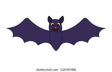 halloween bat isolated icon