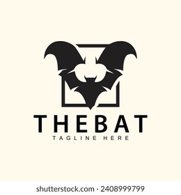 Halloween bat logo bat night animal design vector illustration template