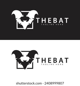 Halloween bat logo bat night animal design vector illustration template