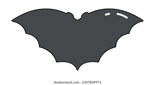 halloween bat. Minimalistic black bat in flat style. Vector illustration concept