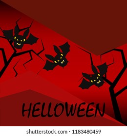 halloween bat night vector illustration