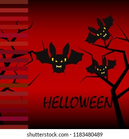 halloween bat night vector illustration