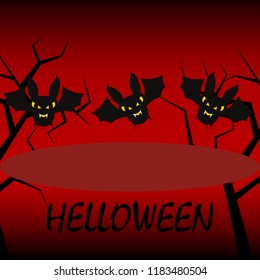 halloween bat night vector illustration