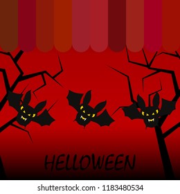 halloween bat night vector illustration