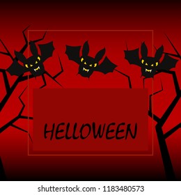 halloween bat night vector illustration