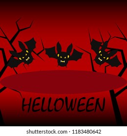 halloween bat night vector illustration
