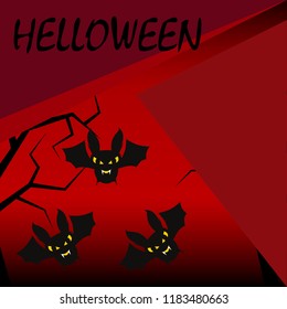 halloween bat night vector illustration