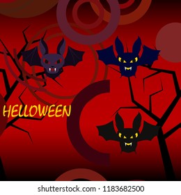 halloween bat night vector illustration