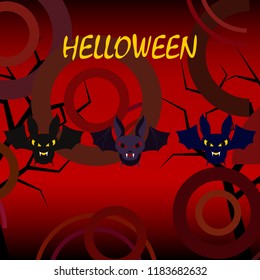 halloween bat night vector illustration