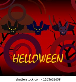 halloween bat night vector illustration