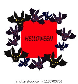 halloween bat night vector illustration