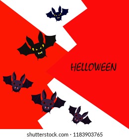 halloween bat night vector illustration
