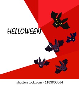 halloween bat night vector illustration
